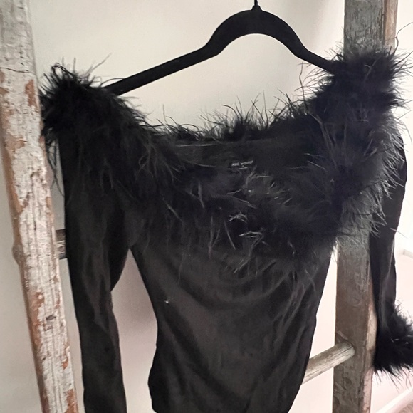 Final price Naked Wardrobe Ruffle my feathers off NWT M - Picture 4 of 8